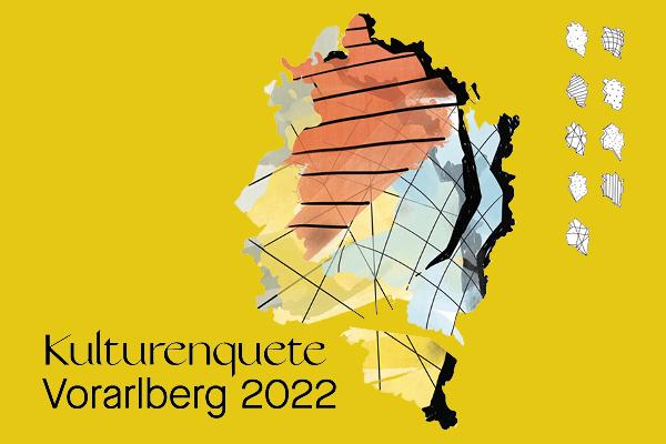 Kulturenquete 2022 mit Illustration von Vorarlberg