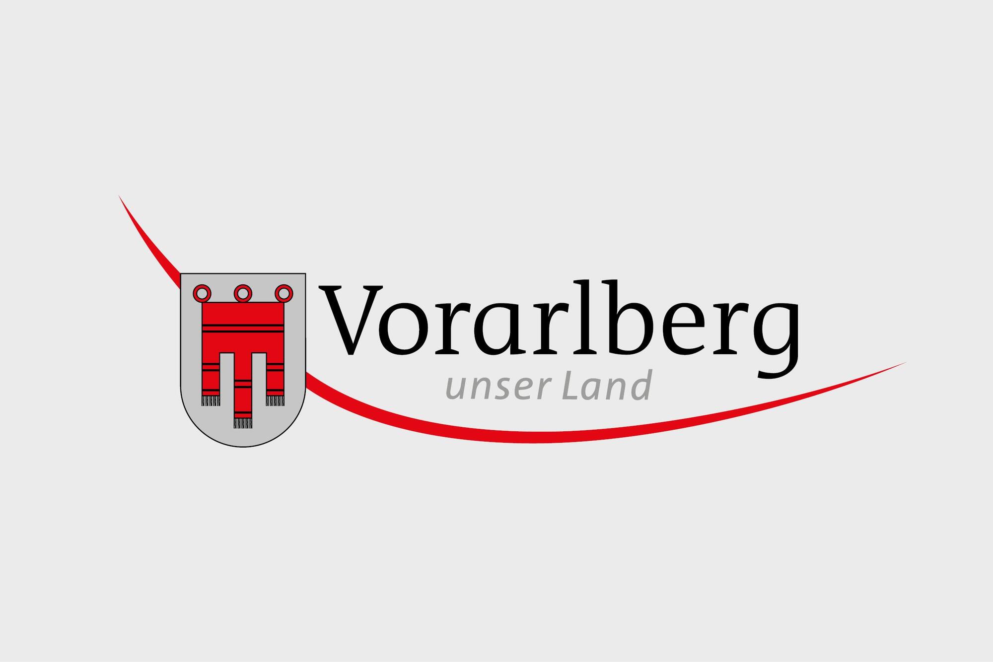 Landes Logo Vorarlberg auf grauem Hintergrund