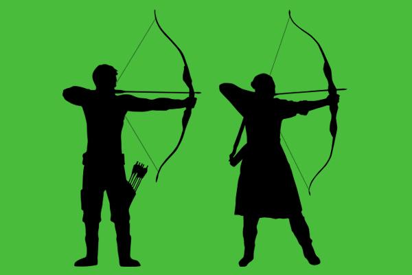 Zwei Bogenschützen (Mann und Frau) - Symbolik