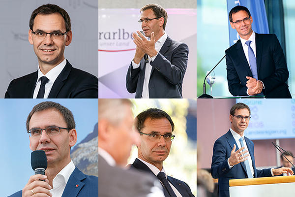 Fotocollage vom Landeshauptmann Wallner